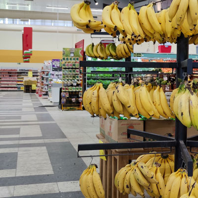 Gondole de magasin alimentaire