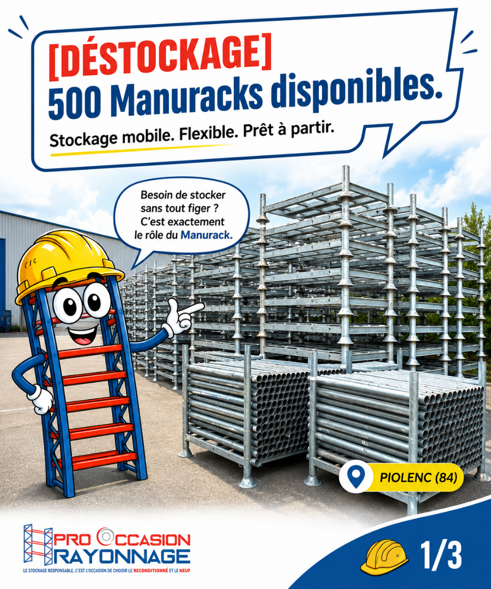 Manurack d'occasion | Palrack 1,5 tonne disponible immédiatement | Pro Occasion Rayonnage 