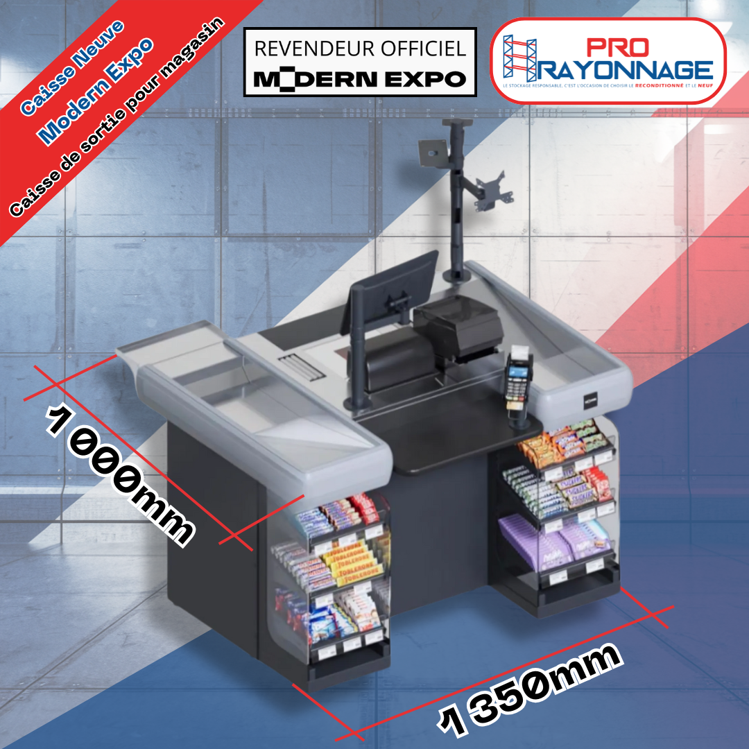 Caisse de sortie AFS non réversible sans tapis roulant - Neuve - Modern Expo 