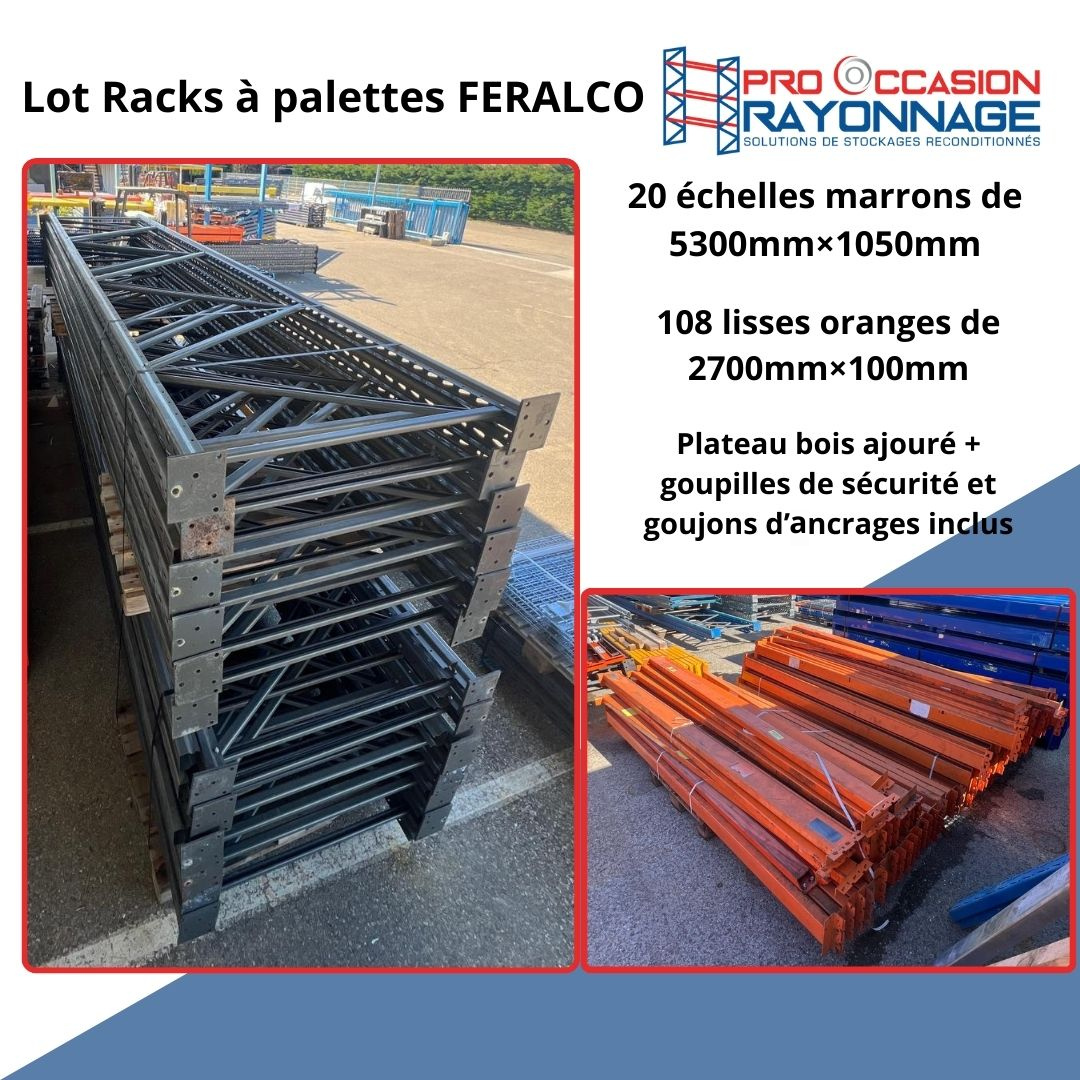 Lot Racks à palettes Feralco exclusif 