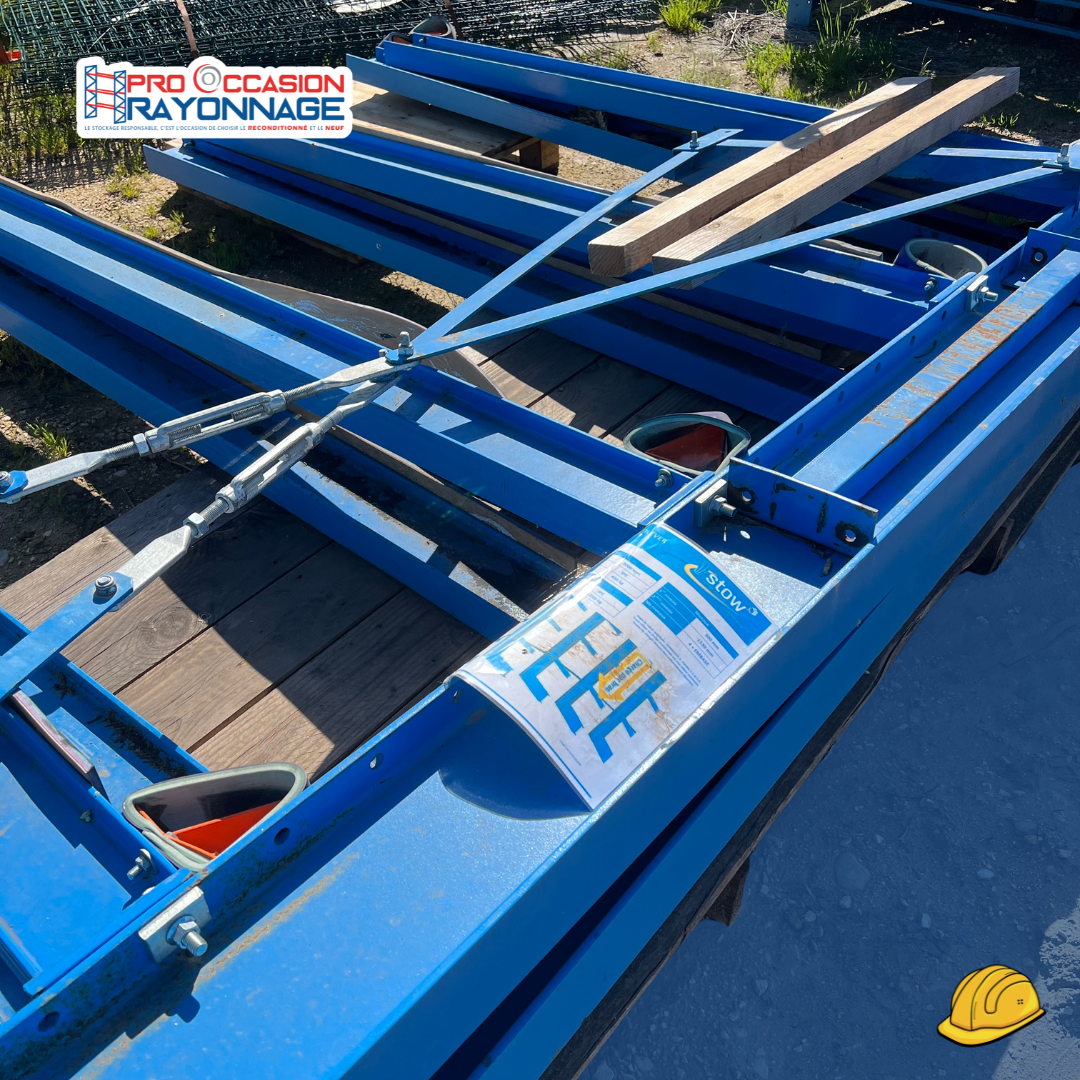 Colonne de cantilever STOW  – Colonne IPN – Bleu – H3600 mm - 4 bras /colonne + contreventement inclus 