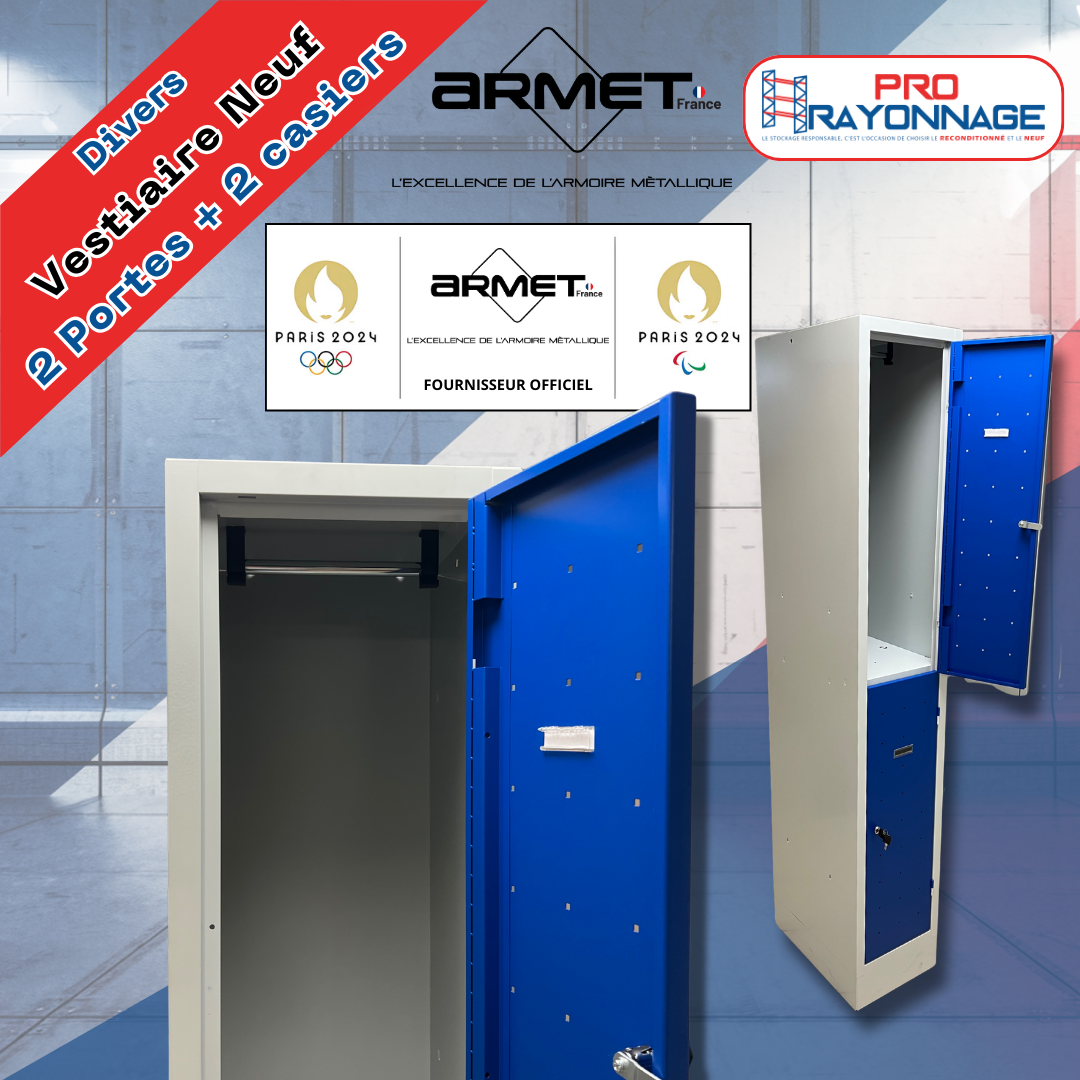 Casier penderie – 2 compartiments – Armet France - Configurable 