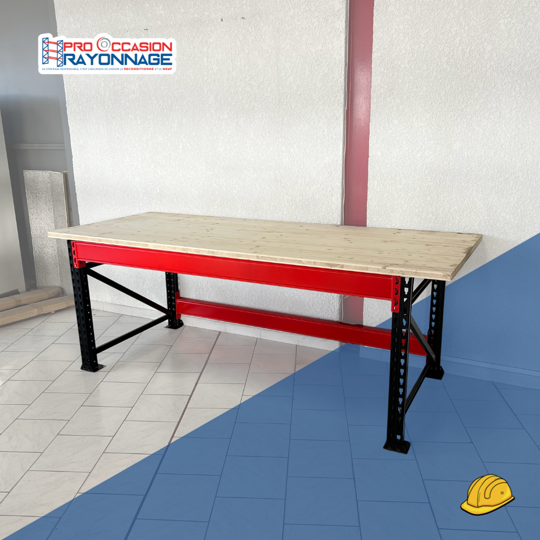 Établi de travail configurable – 2500 × 1000 mm 