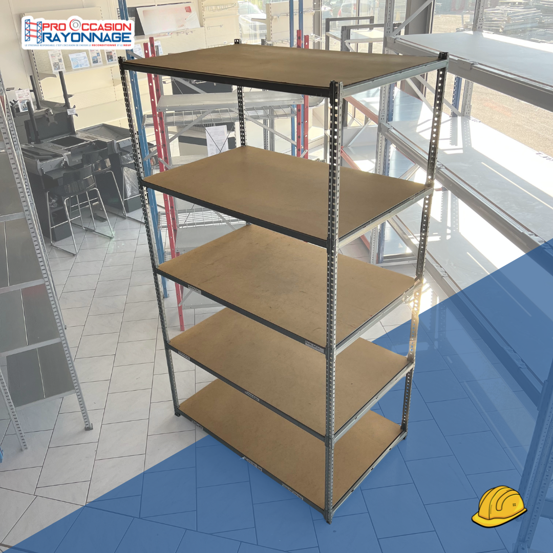 Rayonnage léger DUWIC avec niveaux renforcés – Hauteur 2250 mm x L1200mm x P800mm 