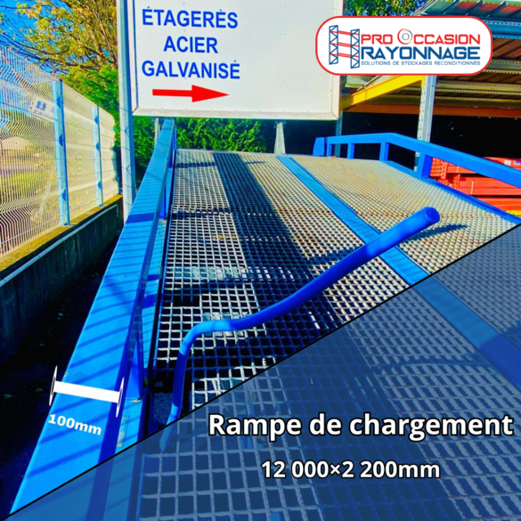 Rampe de chargement 12m x 2.2m - Acier galvanisé