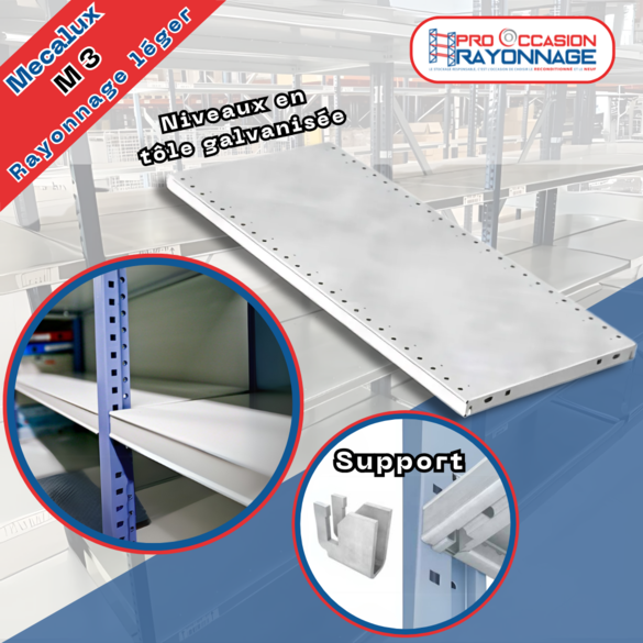 Rayonnage léger Mecalux M3 – Offre spéciale -30% + Livraison gratuite !