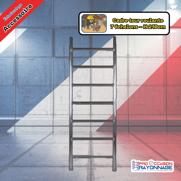 Cadre pour échafaudage tour roulante – 7 échelons  Hauteur 2,10 m • Largeur 95 cm
