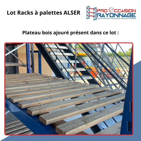 Racks à palettes Alser d'occasion, Longueur 53 300 mm, Hauteur 3000 mm, Profondeur 1050 mm, ≈ 3 niveaux