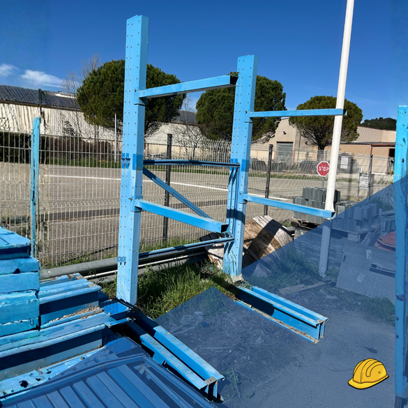 Cantilever en lot - double face – Bleu – Hauteur 3000 mm - 4 bras