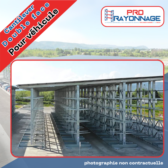 Cantilever neuf double face – Pour le stockage de véhicules - Configurable sur-mesure