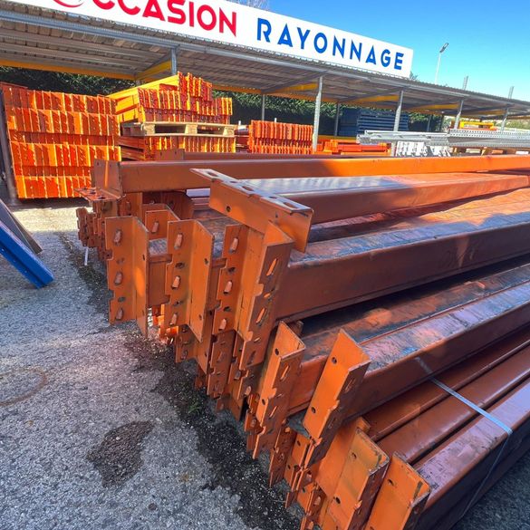 Racks à palettes Feralco d'occasion, Longueur 53 300 mm, Hauteur 5 300 mm, Profondeur 1050 mm, ≈ 3 niveaux