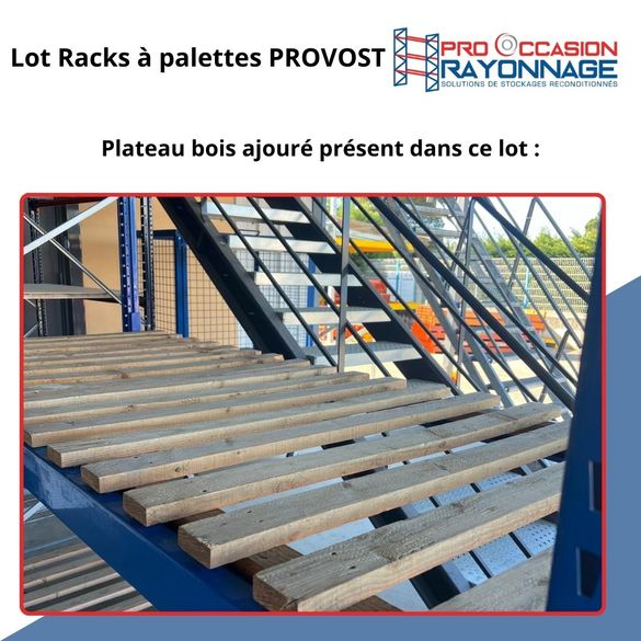 Racks à palettes Provost d'occasion, Longueur 25 300 mm, Hauteur 3 600 mm, Profondeur 1000 mm, ≈ 3 niveaux