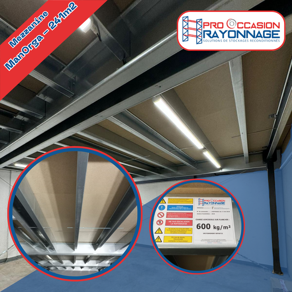 Mezzanine industrielle ManOrga - 241m² à prix réduit !