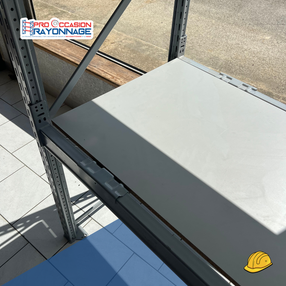 Étagère mi-lourd TEGOMETALL – Élément unique  H3000 × L2625 × P770 mm – 3 niveaux complets