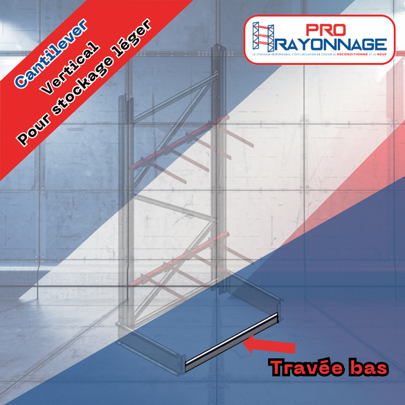Cantilever léger pour stockage vertical – configuration sur mesure [NEUF]