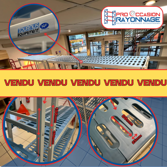 Lot Unique : Rayonnage à Clayette TOURNUS – Aluminium Anodisé